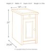 Bolanburg - White / Brown / Beige - Chair Side End Table - Door