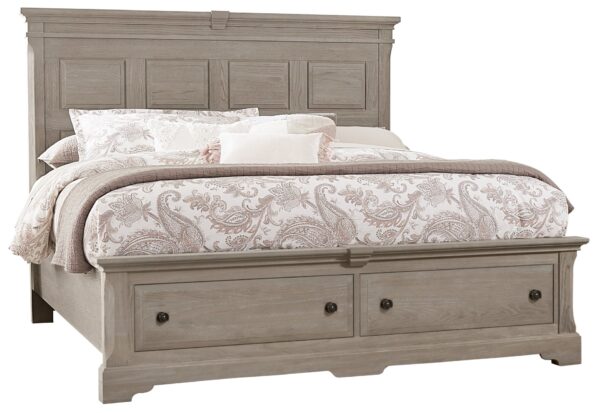 Heritage - King Mansion Bed Headboard - Graystone
