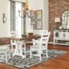 Valebeck - White / Brown - Rectangular Dining Room Table