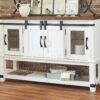 Valebeck - White / Brown - Dining Room Server