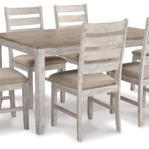Skempton - White - Dining Room Table Set (Set of 7)