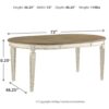 Realyn - Chipped White - Oval Dining Room Extension Table