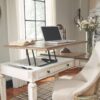 Realyn - White / Brown - Home Office Lift Top Desk