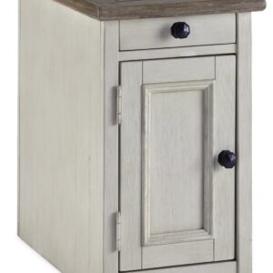 Bolanburg - White / Brown / Beige - Chair Side End Table - Door
