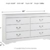 Anarasia - White - Six Drawer Dresser