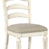 Realyn - Chipped White - Dining UPH Side Chair (Set of 2) - Ladderback