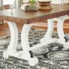 Valebeck - White / Brown - Rectangular Dining Room Table