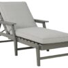 Visola - Gray - Chaise Lounge with Cushion