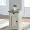 Bolanburg - White / Brown / Beige - Chair Side End Table - Door
