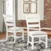 Valebeck - Beige / White - Dining UPH Side Chair (Set of 2)