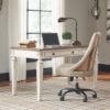 Realyn - White / Brown - Home Office Lift Top Desk