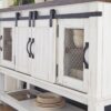 Valebeck - White / Brown - Dining Room Server