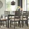 Rokane - Brown - Dining Room Table Set (Set of 7)