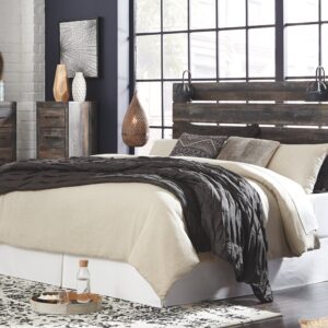 Drystan - King Panel Headboard - Brown / Beige