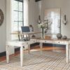 Realyn - White / Brown - Home Office Lift Top Desk