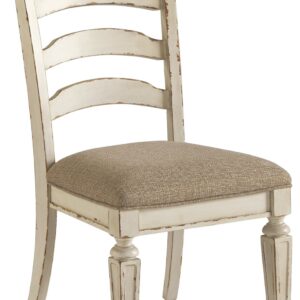 Realyn - Chipped White - Dining UPH Side Chair (Set of 2) - Ladderback