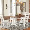Valebeck - White / Brown - Rectangular Dining Room Table