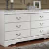 Anarasia - White - Six Drawer Dresser