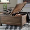 Moriville - Grayish Brown - Lift Top Cocktail Table