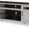 Darborn - Gray / Brown - XL TV Stand W/Fireplace Option