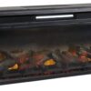 Entertainment Accessories - Black - Fireplace Insert - Rectangular