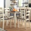 Woodanville - Cream / Brown - Round DRM Drop Leaf Table