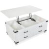 Harper Springs - Lift Top Storage Cocktail Table With Casters - Silo White
