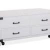 Harper Springs - Lift Top Storage Cocktail Table With Casters - Silo White