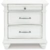 Kanwyn - Whitewash - Three Drawer Night Stand