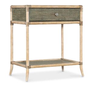Retreat - Pole Rattan Bedside Table - Green
