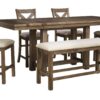 Moriville - Grayish Brown - Rectangular Dining Room Counter Extension Table