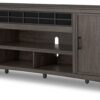 Montillan - Grayish Brown - XL TV Stand With Fireplace Option