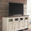 Bolanburg - White / Brown / Beige - Extra Large TV Stand