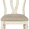 Realyn - Chipped White - Dining Uph Side Chair (Set of 2) - Ribbonback