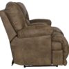 Voyager - Lay Flat Console Reclining Loveseat - Brandy - Fabric