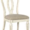 Realyn - Chipped White - Dining Uph Side Chair (Set of 2) - Ribbonback