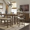 Moriville - Grayish Brown - Rectangular Dining Room Counter Extension Table