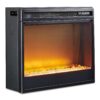 Entertainment - Black - Fireplace Insert Glass/Stone