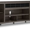 Montillan - Grayish Brown - XL TV Stand With Fireplace Option