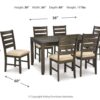 Rokane - Brown - Dining Room Table Set (Set of 7)