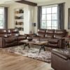 Ceretti - Power Reclining Sofa - Brown Italian Top Grain Leather Match