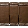 Ceretti - Power Reclining Console Loveseat - Brown Top Grain Italian Leather Match