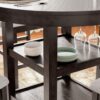 Langwest - Brown - Dining Room Counter Table Set (Set of 5)