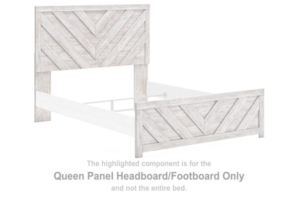 Cayboni - Whitewash - Queen Panel Headboard/Footboard