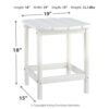 Sundown Treasure - White - Rectangular End Table