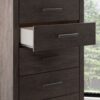 Prendonea - Charcoal - Five Drawer Chest