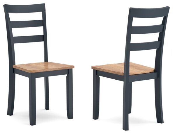 Gesthaven - Natural / Blue - Dining Room Side Chair (Set of 2)