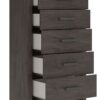 Prendonea - Charcoal - Five Drawer Chest