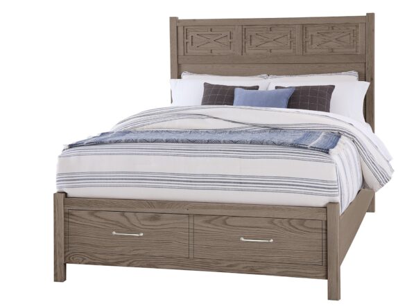 Tide & Timber - Queen - Storage Footboard - Gray Oak