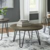 Hadasky - Brown / Beige - Occasional Table Set (Set of 3)